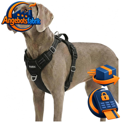 Hundegeschirr anti zug schwarz - hundegeschirr,